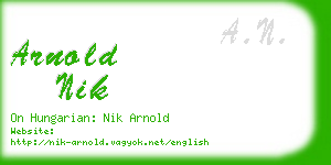 arnold nik business card